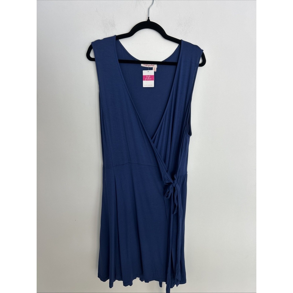 Fresh Produce Women's NWT XL Sleeveless Tie Front Navy New Dress Casual Summer